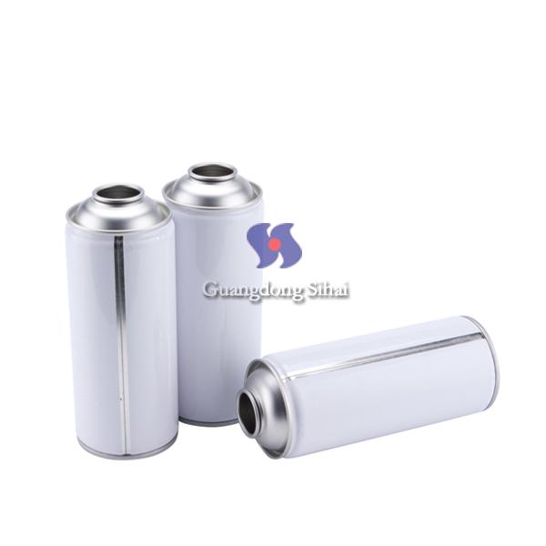 white coating empty aerosol can