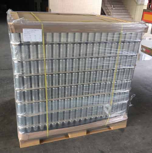 aerosol tin can pallet packing