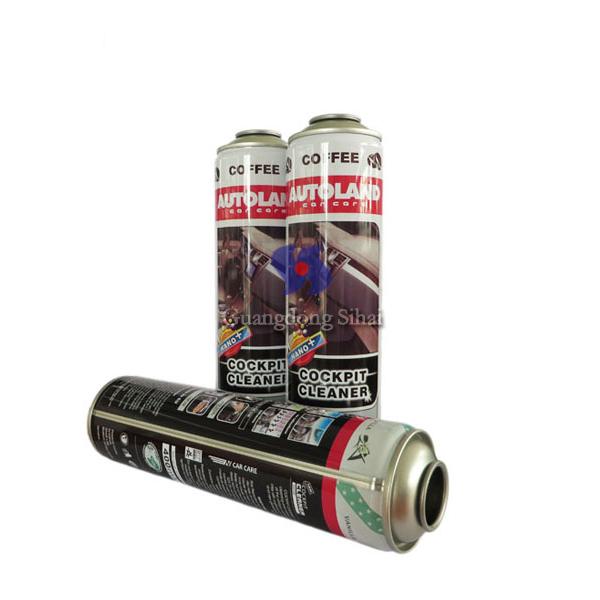 aerosol tin can for car care