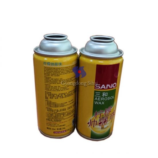 Normal pressure necked-in aerosol tin can