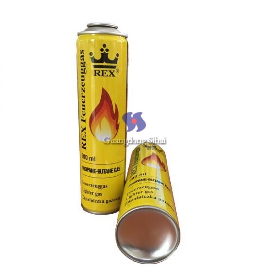 China OEM Empty Aerosol Tin Cans For Butane Gas With Printing 300ml