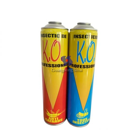 Insecticide aerosol metal can