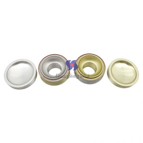 High Quality Tinplate Aerosol Can Components for Diameter 57mm Necked in Type Aerosol Cone and Dome