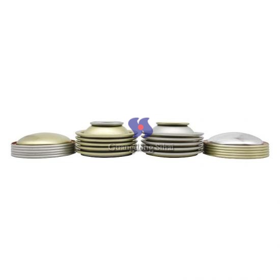 High Quality Tinplate Aerosol Can Components for Diameter 57mm Necked in Type Aerosol Cone and Dome