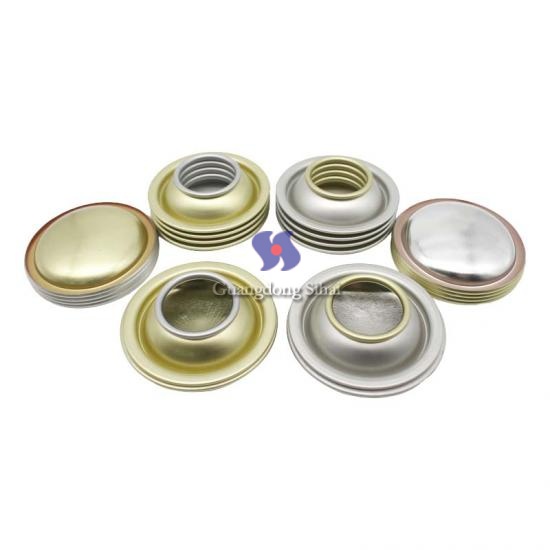 China OEM High Quality Tinplate Aerosol Can Components for Diameter 57mm Necked in Type Aerosol Cone and Dome Manufacturer
