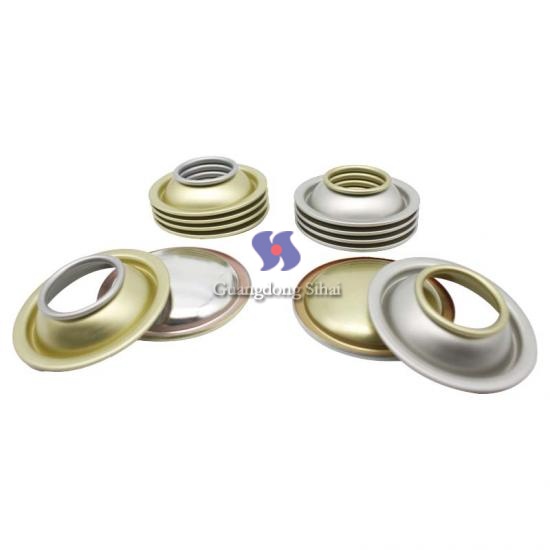 High Quality Tinplate Aerosol Can Components for Diameter 57mm Necked in Type Aerosol Cone and Dome
