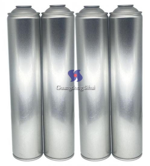 Empty aerosol tin can