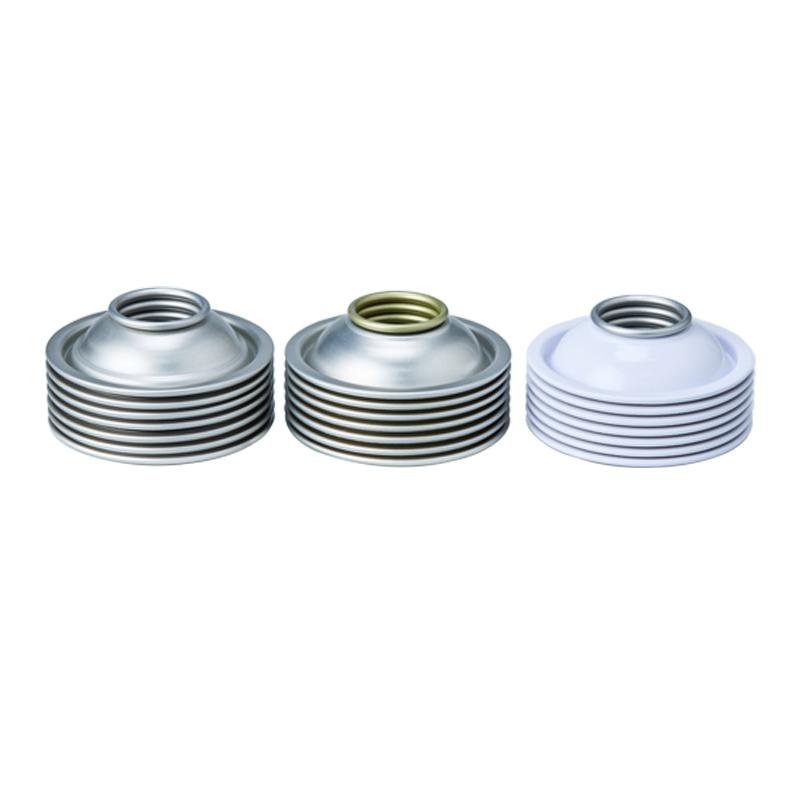 Custom Diameter 65mm White Coating Tin Aerosol Can Lids Cone and Dome