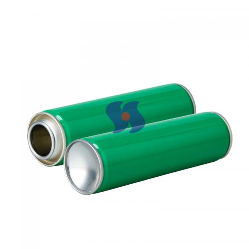 China OEM Diameter 45mm Various Size CMYK Printing Empty Aerosol Tin Can with Inner Golden Lacquer Manufacturer