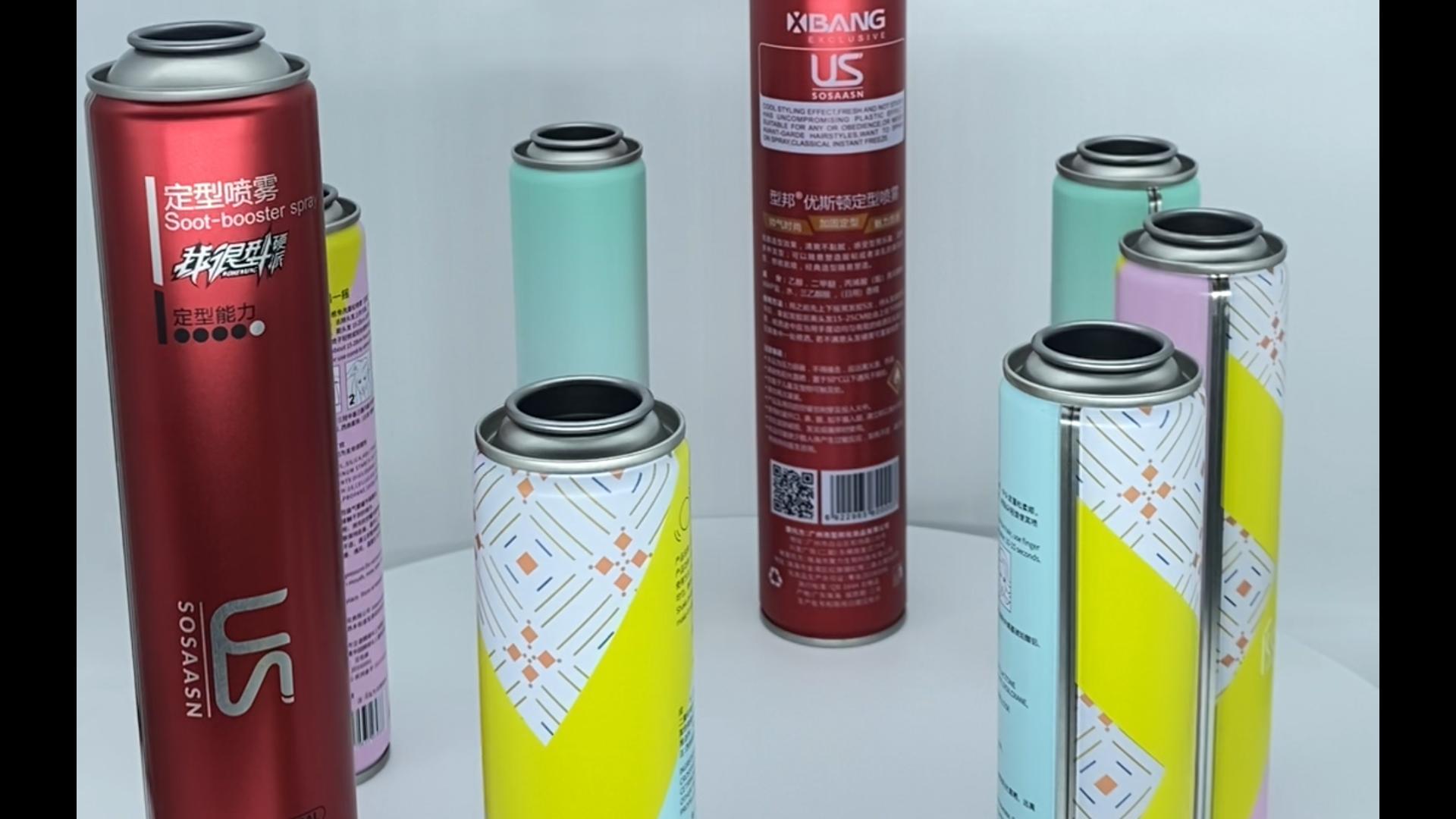 High quality 52*190mm Custom Designed  Metal Can Economical Hair Spray Aerosol Container Empty Aerosol Spray Can